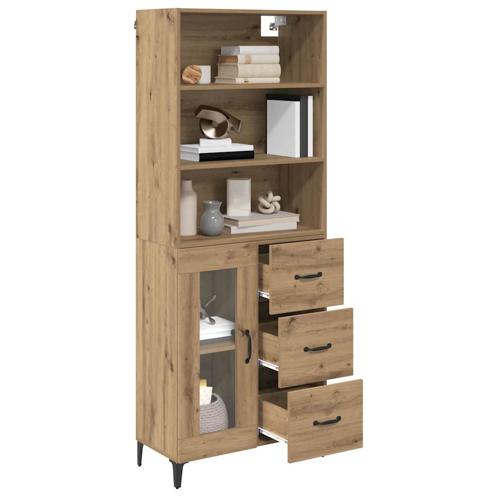 Credenza con cassetto Rovere artigianale 69,5 x 34 x 180 cm