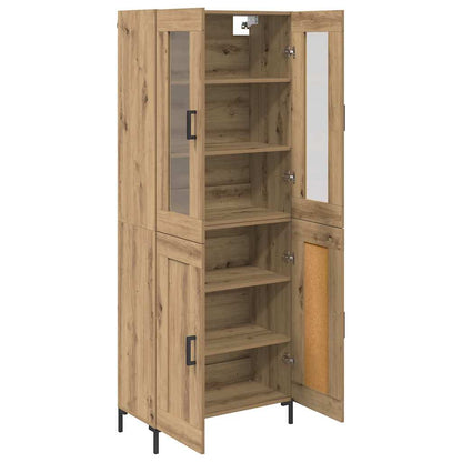 Credenza 2 pcs Rovere artigianale Legno multistrato