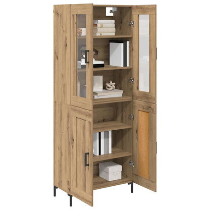 Credenza 2 pcs Rovere artigianale Legno multistrato