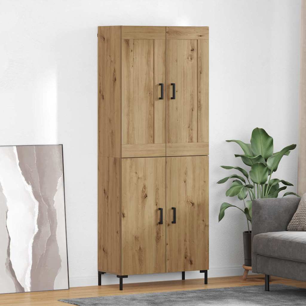 Credenza 2 pcs Rovere artigianale Legno multistrato