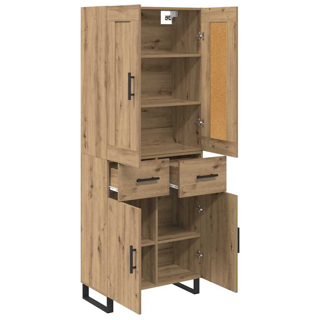 Credenza con cassetto Rovere artigianale 69,5 x 34 x 180 cm