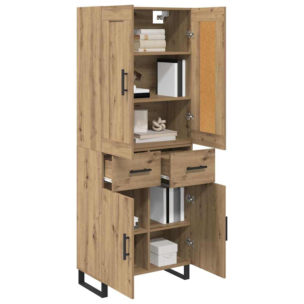 Credenza con cassetto Rovere artigianale 69,5 x 34 x 180 cm