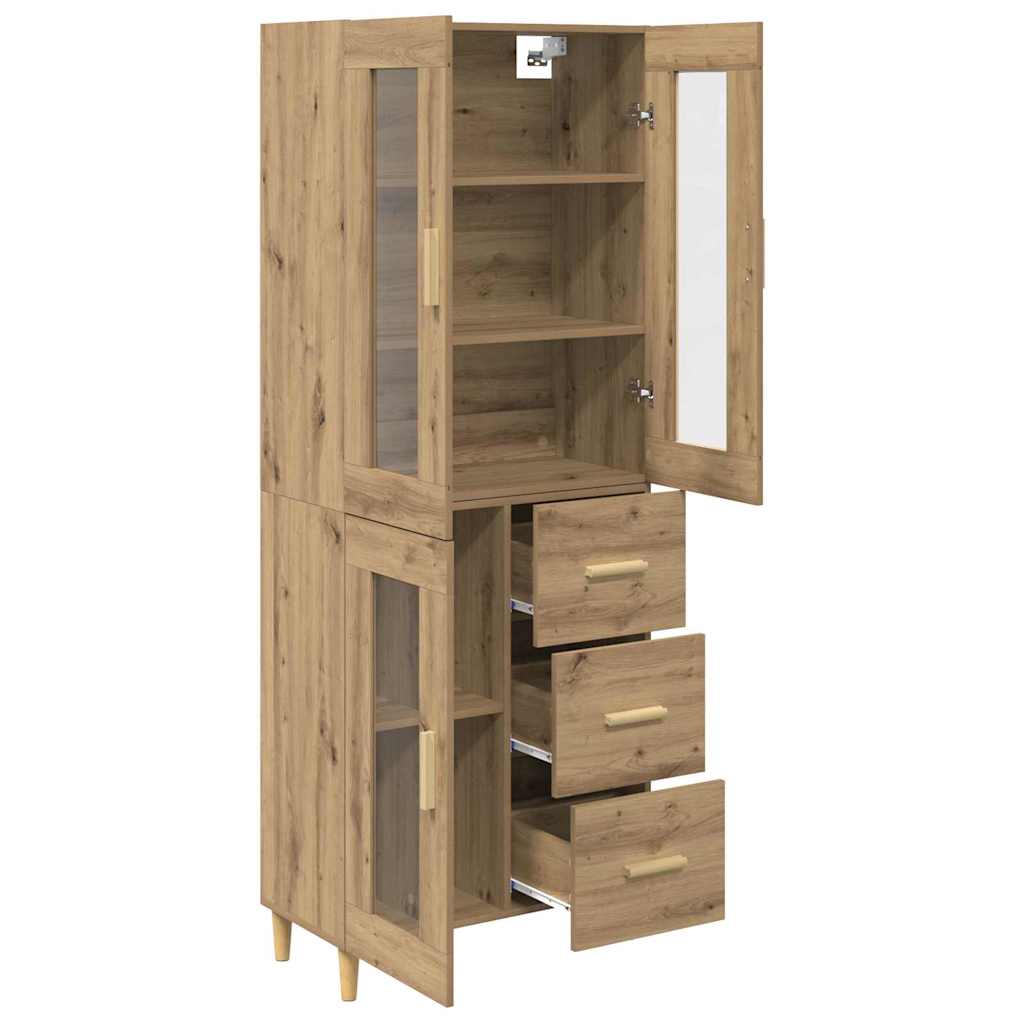 Credenza con cassetto Rovere artigianale 69,5 x 34 x 180 cm