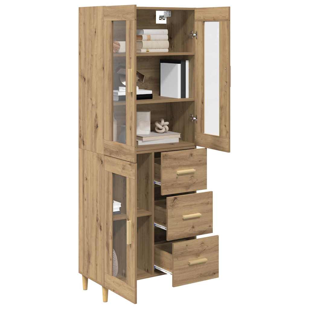 Credenza con cassetto Rovere artigianale 69,5 x 34 x 180 cm