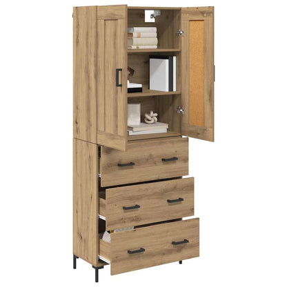 Credenza 2 pcs Rovere artigianale Legno multistrato