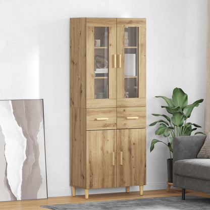 Credenza con cassetto Rovere artigianale 69,5 x 34 x 180 cm