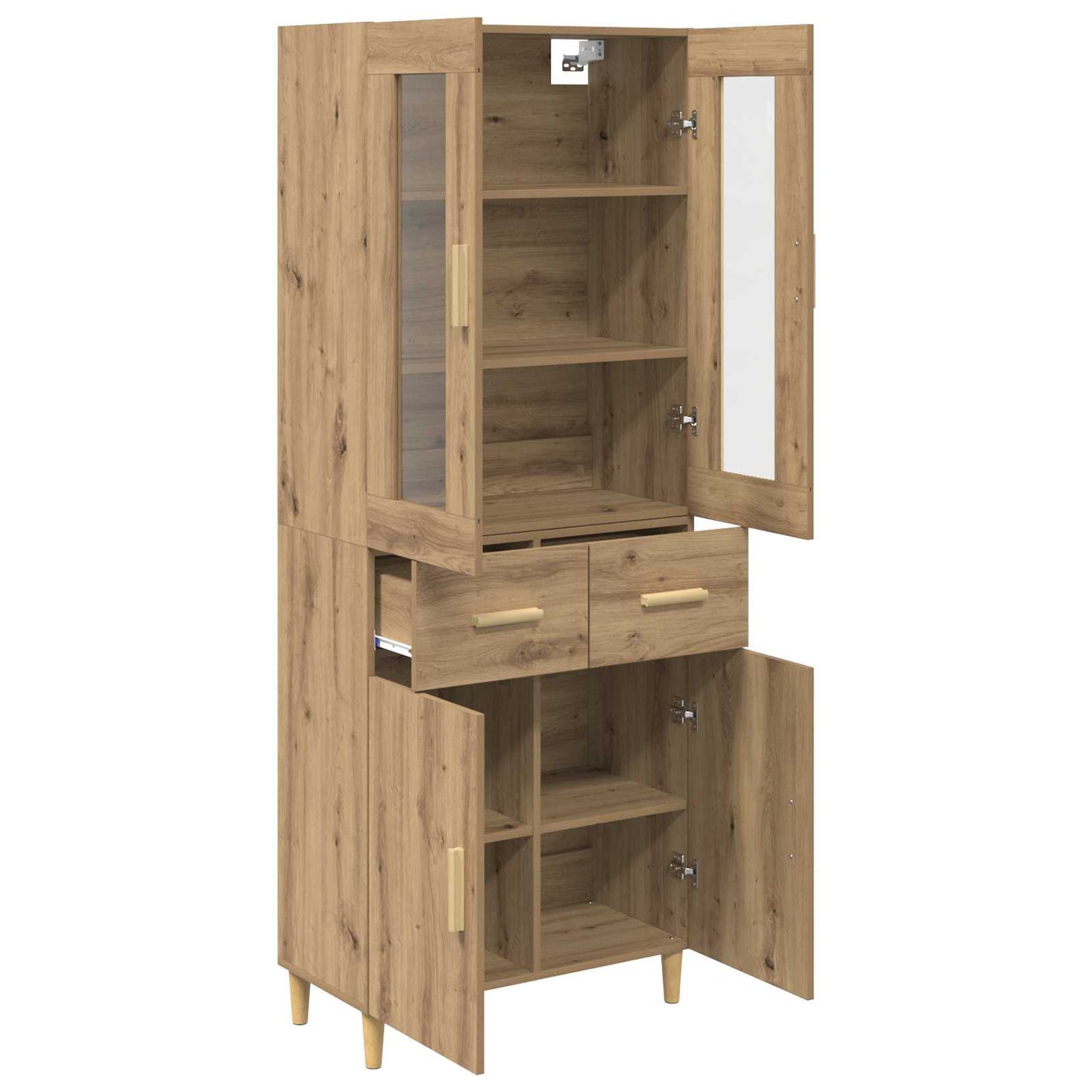 Credenza con cassetto Rovere artigianale 69,5 x 34 x 180 cm