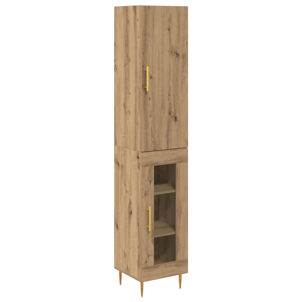 Credenza 2 pcs Rovere artigianale Legno multistrato