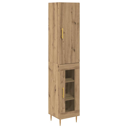 Credenza 2 pcs Rovere artigianale Legno multistrato
