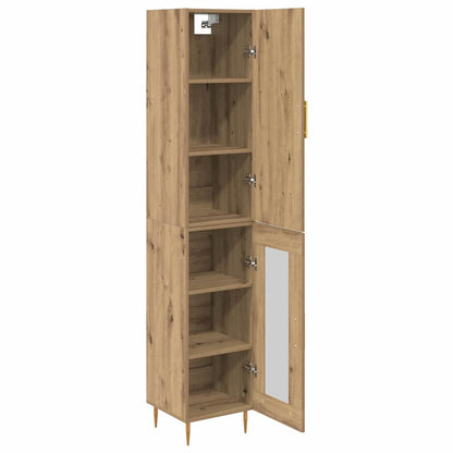 Credenza 2 pcs Rovere artigianale Legno multistrato