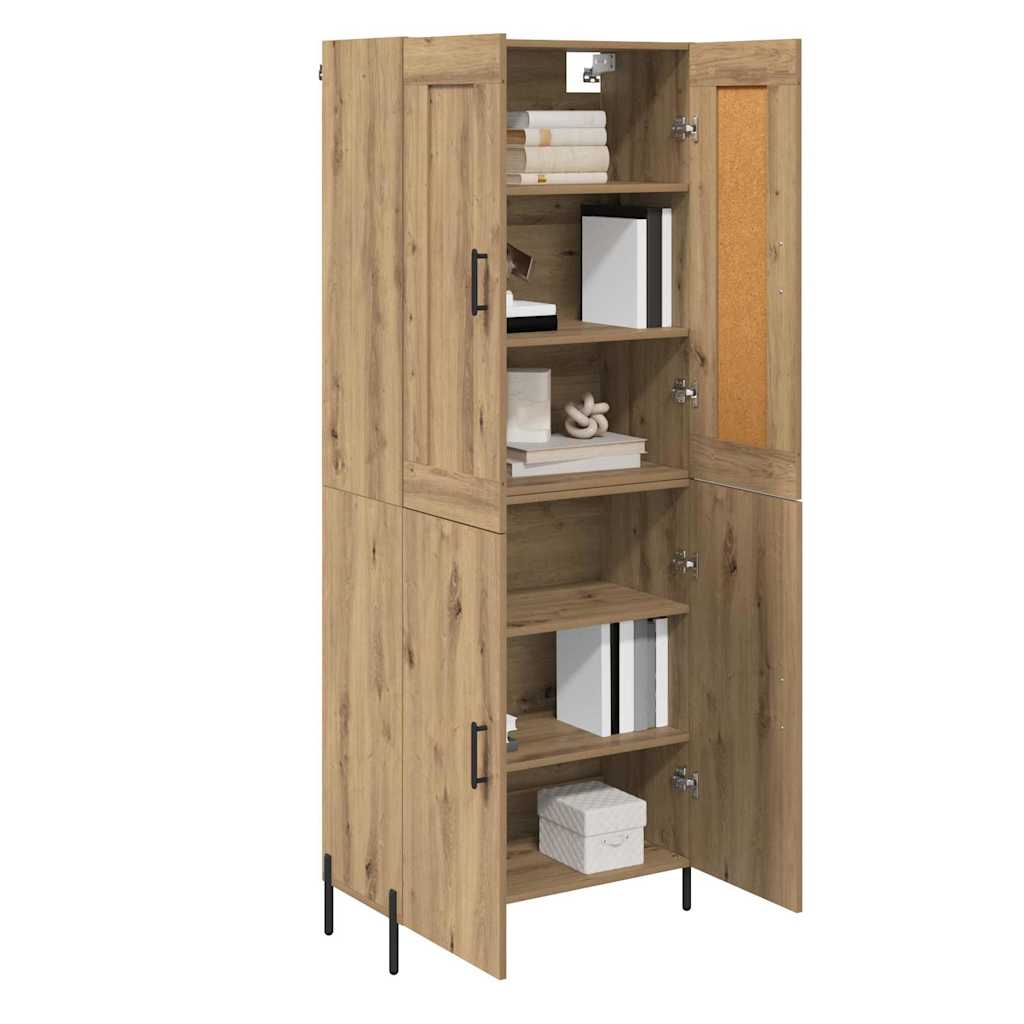 Credenza 2 pcs Rovere artigianale Legno multistrato