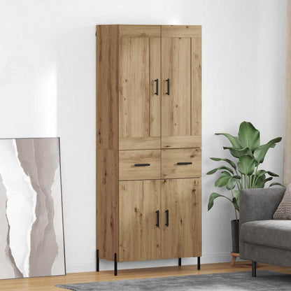 Credenza 2 pcs Rovere artigianale Legno multistrato