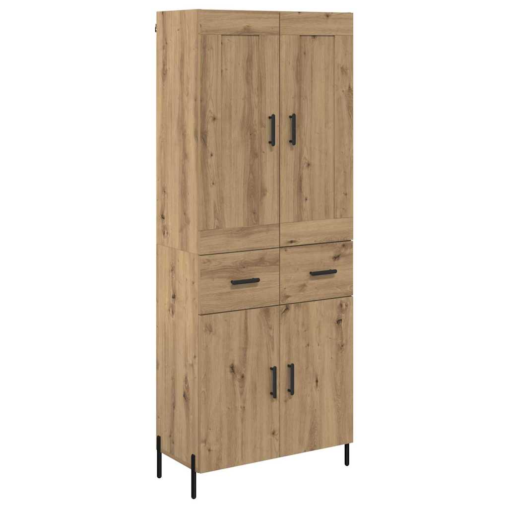 Credenza 2 pcs Rovere artigianale Legno multistrato