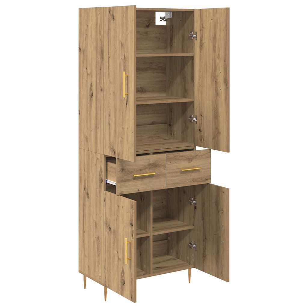 Credenza con cassetto Rovere artigianale 69,5 x 34 x 180 cm