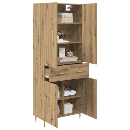 Credenza con cassetto Rovere artigianale 69,5 x 34 x 180 cm