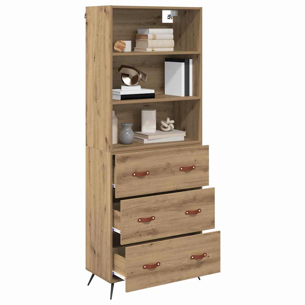 Credenza con cassetto Rovere artigianale 69,5 x 34 x 180 cm