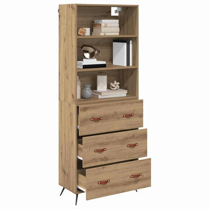 Credenza con cassetto Rovere artigianale 69,5 x 34 x 180 cm