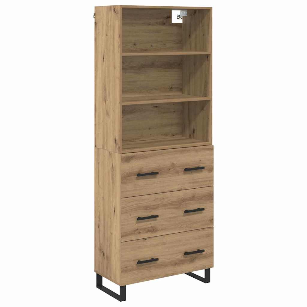Credenza con cassetto Rovere artigianale 69,5 x 34 x 180 cm