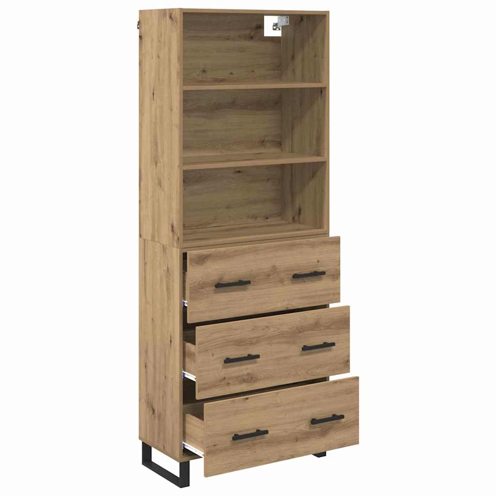 Credenza con cassetto Rovere artigianale 69,5 x 34 x 180 cm