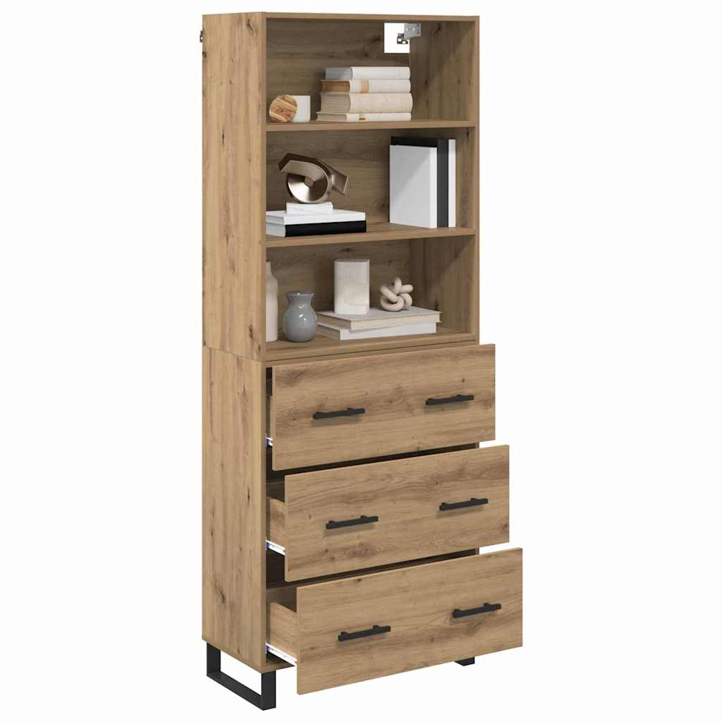 Credenza con cassetto Rovere artigianale 69,5 x 34 x 180 cm