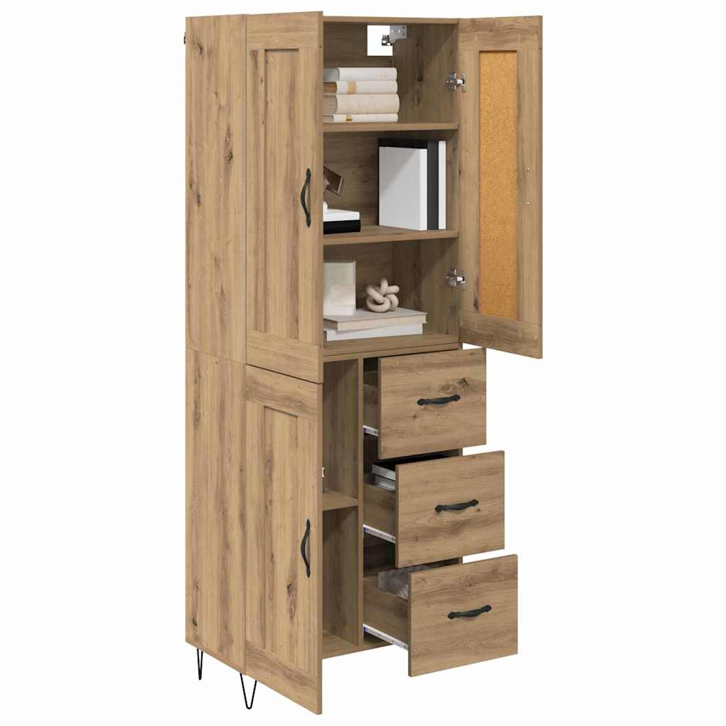 Credenza con cassetto Rovere artigianale 69,5 x 34 x 180 cm