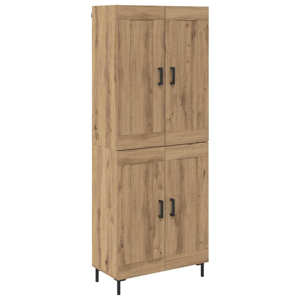 Credenza 2 pcs Rovere artigianale Legno multistrato