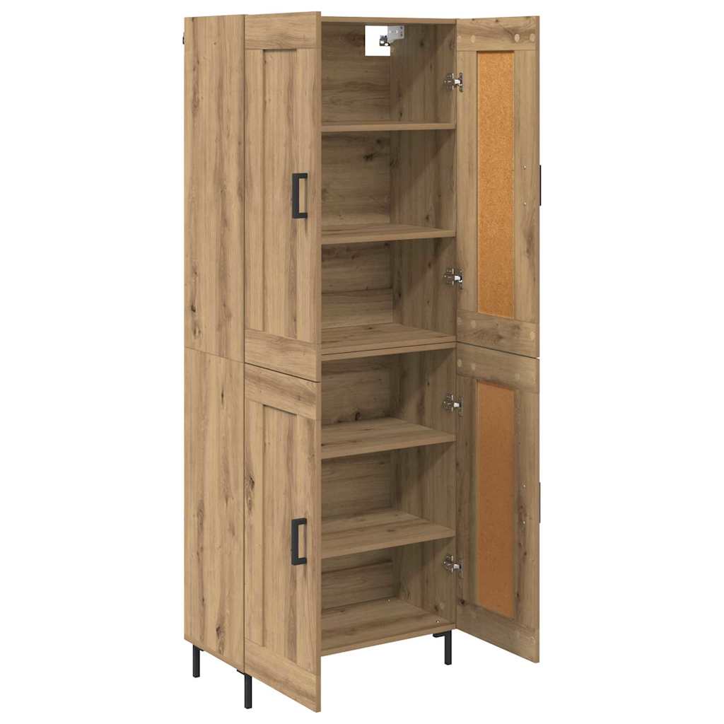 Credenza 2 pcs Rovere artigianale Legno multistrato