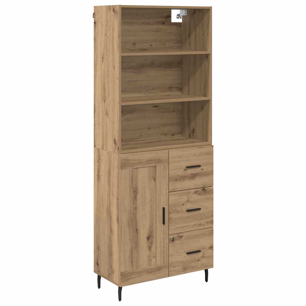 Credenza con cassetto Rovere artigianale 69,5 x 34 x 180 cm