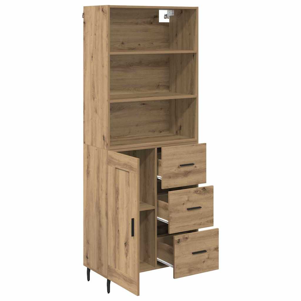 Credenza con cassetto Rovere artigianale 69,5 x 34 x 180 cm