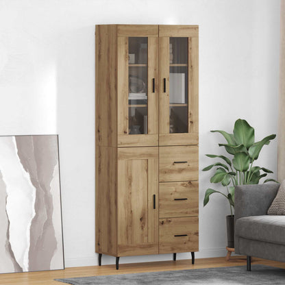 Credenza 2 pcs Rovere artigianale Legno multistrato