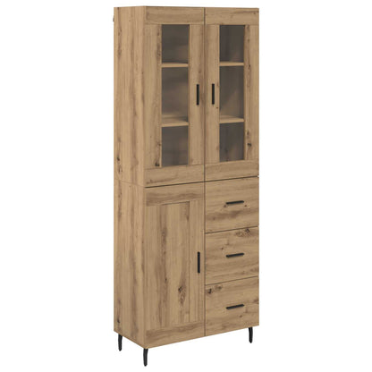 Credenza 2 pcs Rovere artigianale Legno multistrato