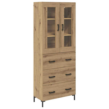 Credenza 2 pcs Rovere artigianale Legno multistrato