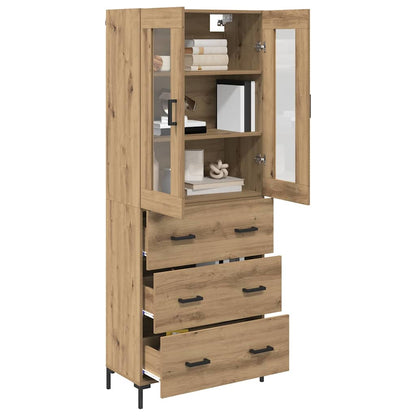 Credenza 2 pcs Rovere artigianale Legno multistrato