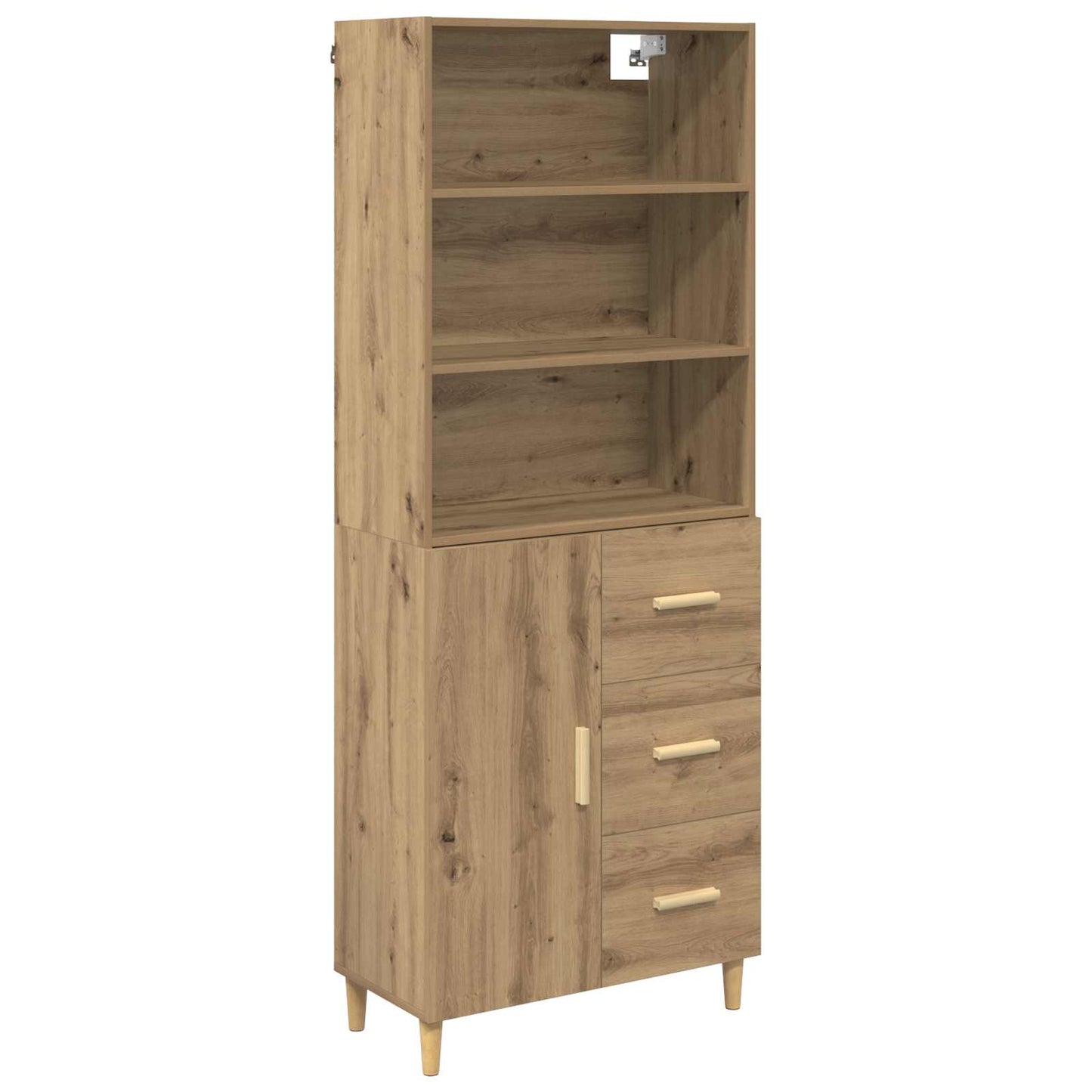 Credenza con cassetto Rovere artigianale 69,5 x 32,5 x 180 cm