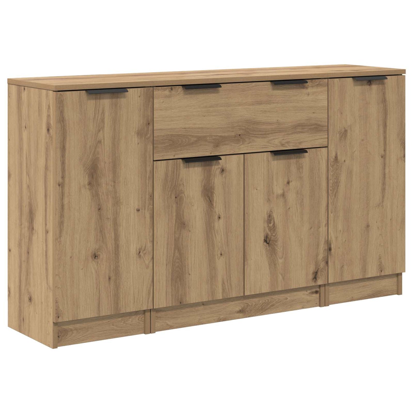Credenza 3 pcs Rovere artigianale Legno multistrato