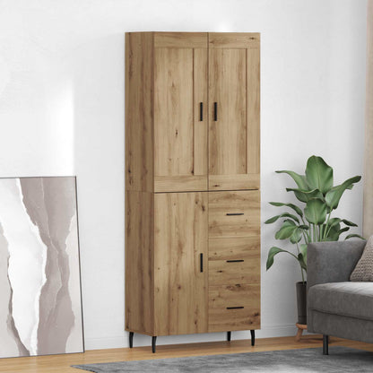 Credenza 2 pcs Rovere artigianale Legno multistrato