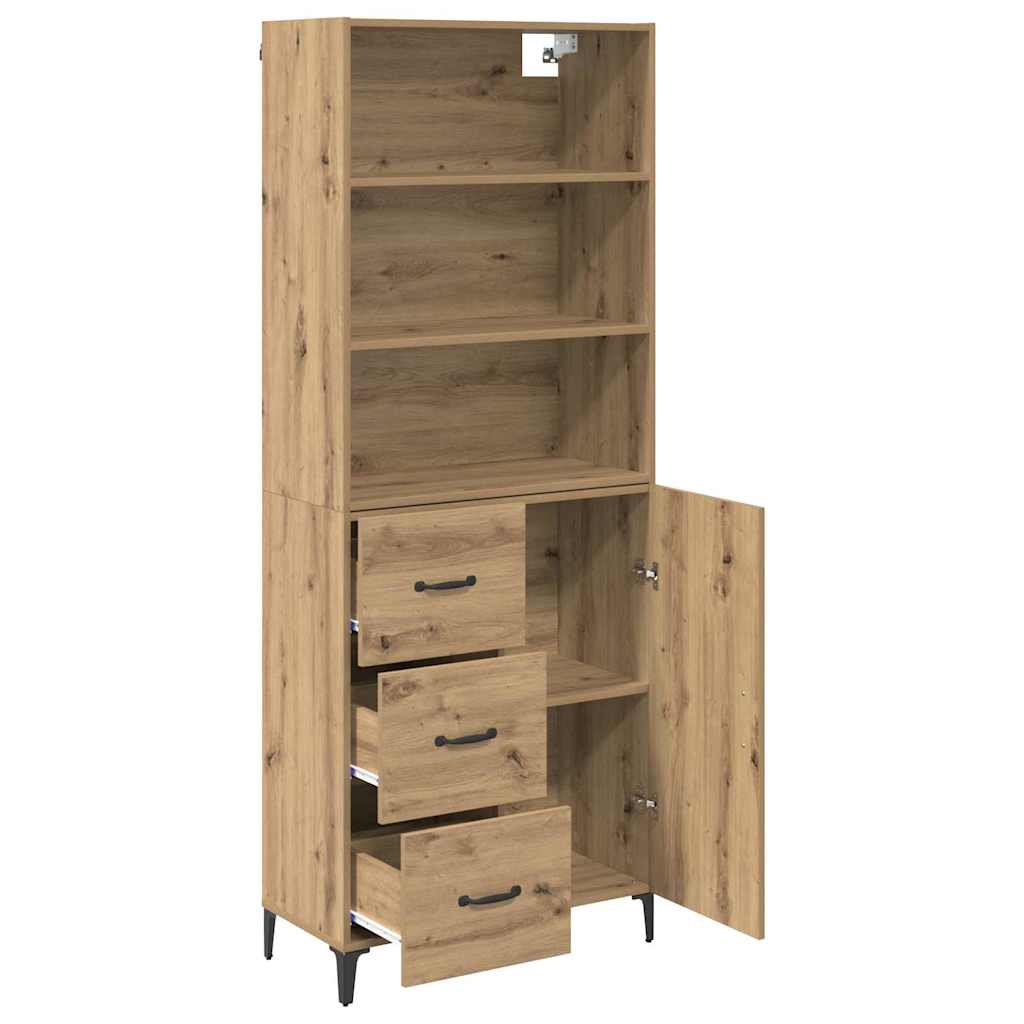 Credenza con cassetto Rovere artigianale 69,5 x 34 x 180 cm