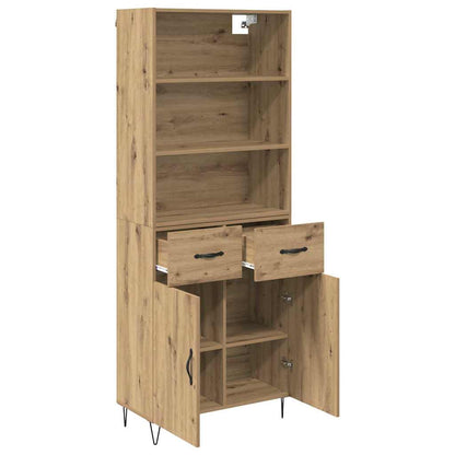 Credenza 2 pcs Rovere artigianale Legno multistrato