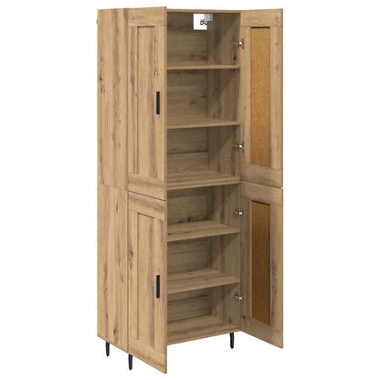 Credenza 2 pcs Rovere artigianale Legno multistrato