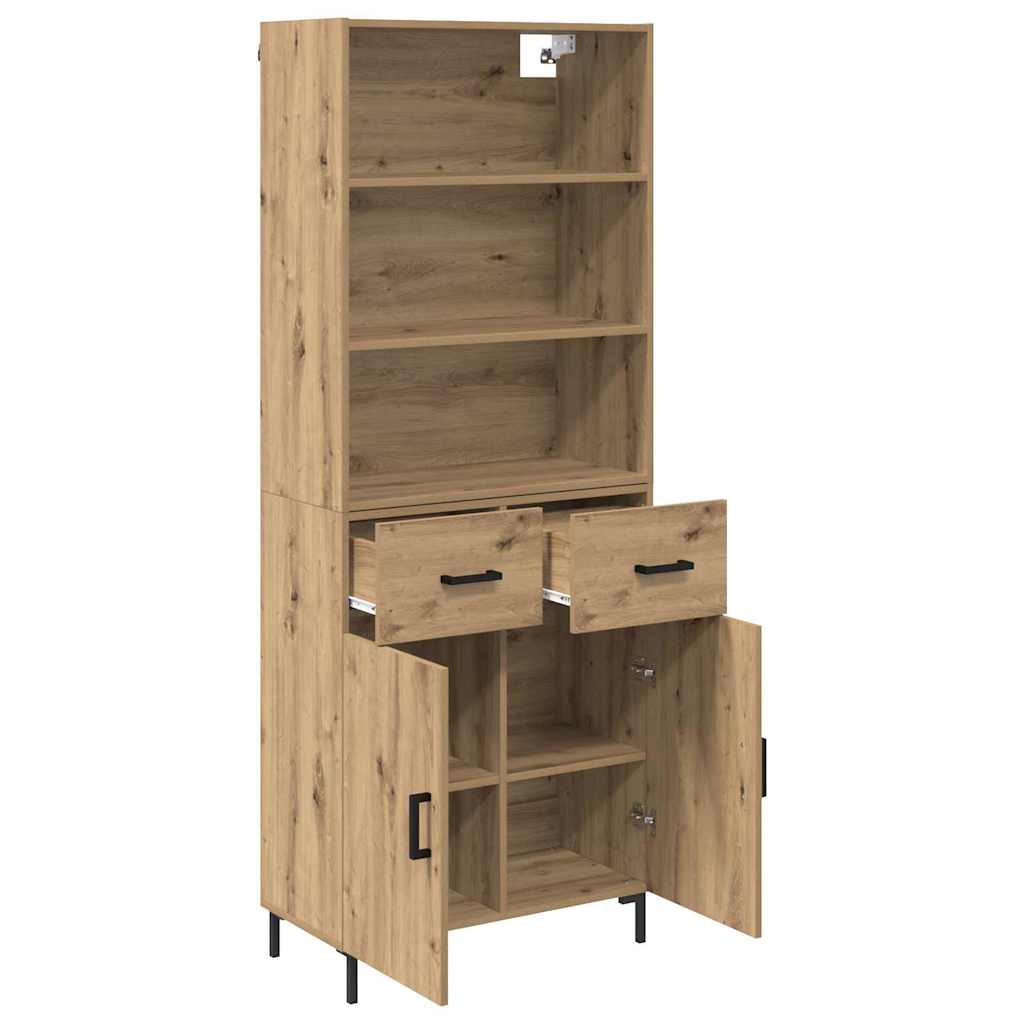 Credenza con cassetto Rovere artigianale 69,5 x 34 x 180 cm
