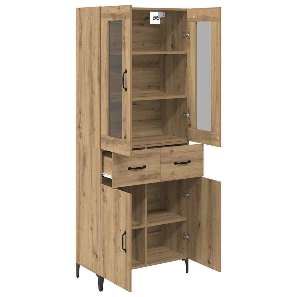 Credenza con cassetto Rovere artigianale 69,5 x 34 x 180 cm