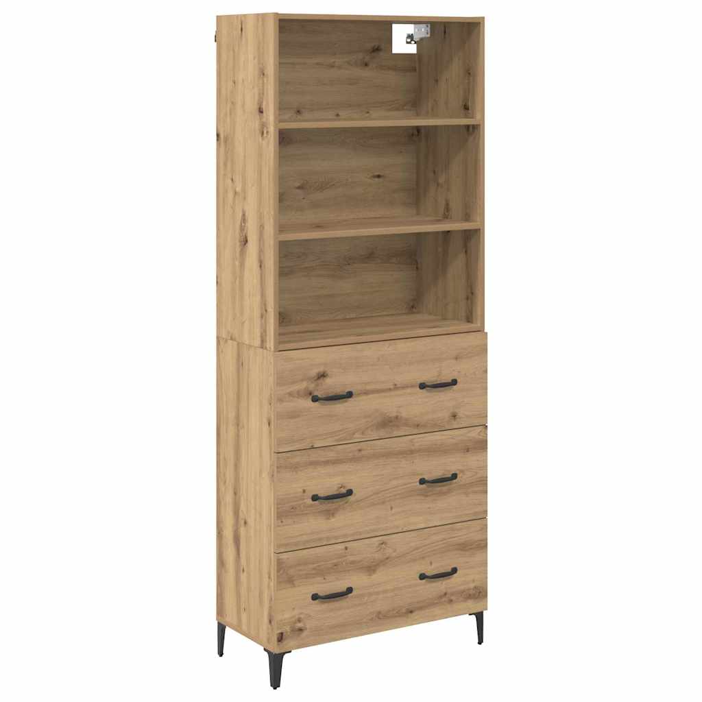 Credenza con cassetto Rovere artigianale 69,5 x 34 x 180 cm