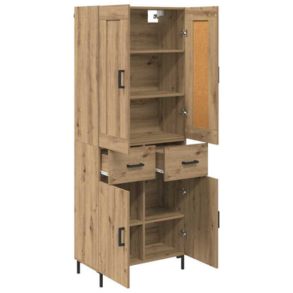 Credenza 2 pcs Rovere artigianale Legno multistrato