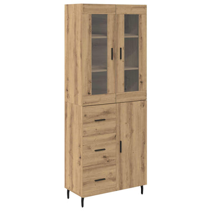 Credenza 2 pcs Rovere artigianale Legno multistrato