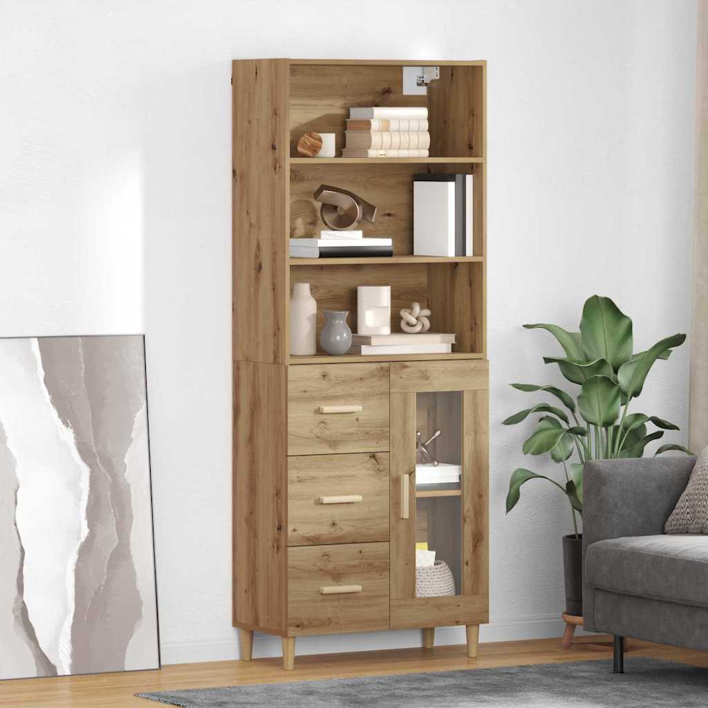 Credenza con cassetto Rovere artigianale 69,5 x 34 x 180 cm