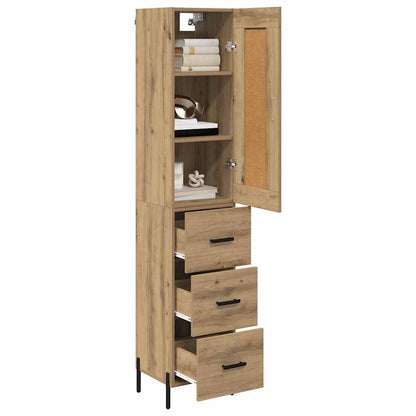 Credenza con cassetto Rovere artigianale 34,5 x 34 x 180 cm
