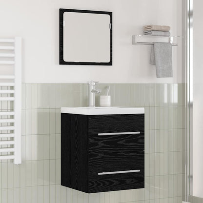 Armadio per Lavabo da Bagno Rovere Nero 41 x 38,5 x 48 cm