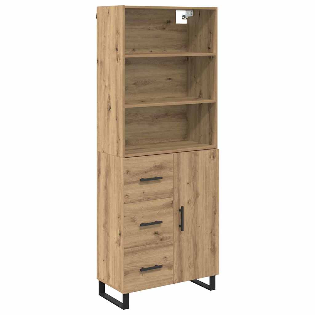 Credenza con cassetto Rovere artigianale 69,5 x 34 x 180 cm