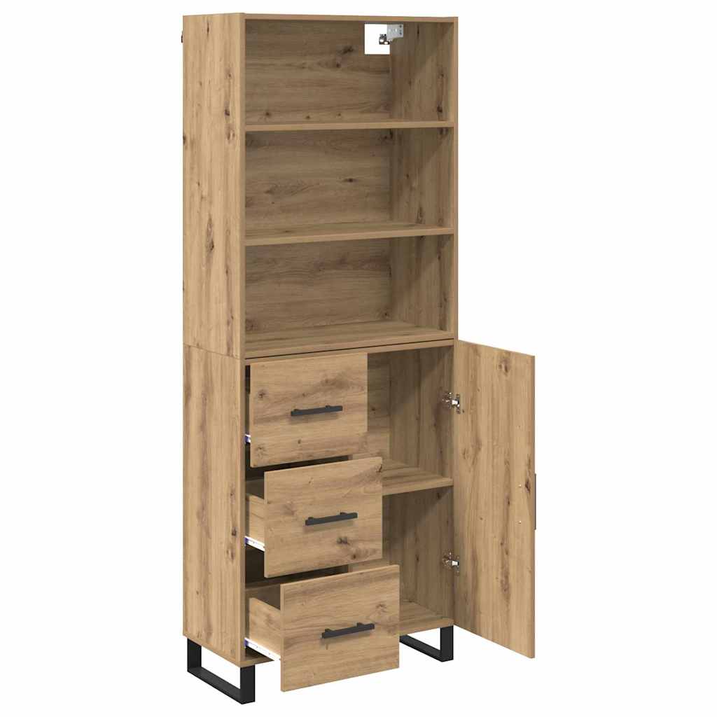 Credenza con cassetto Rovere artigianale 69,5 x 34 x 180 cm