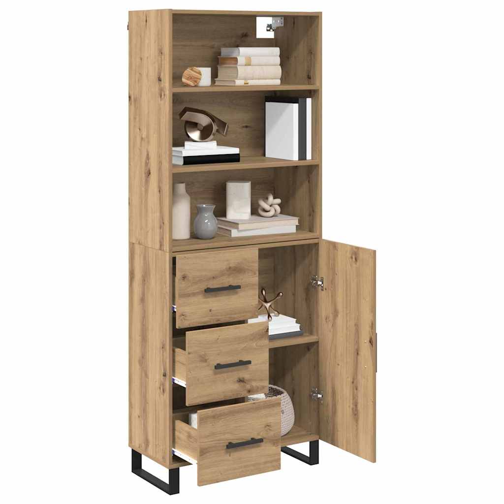 Credenza con cassetto Rovere artigianale 69,5 x 34 x 180 cm